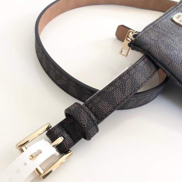 Michael Kors Adjustable Chocolate Belt Bag SMALL Fit - Picture 11 of 14